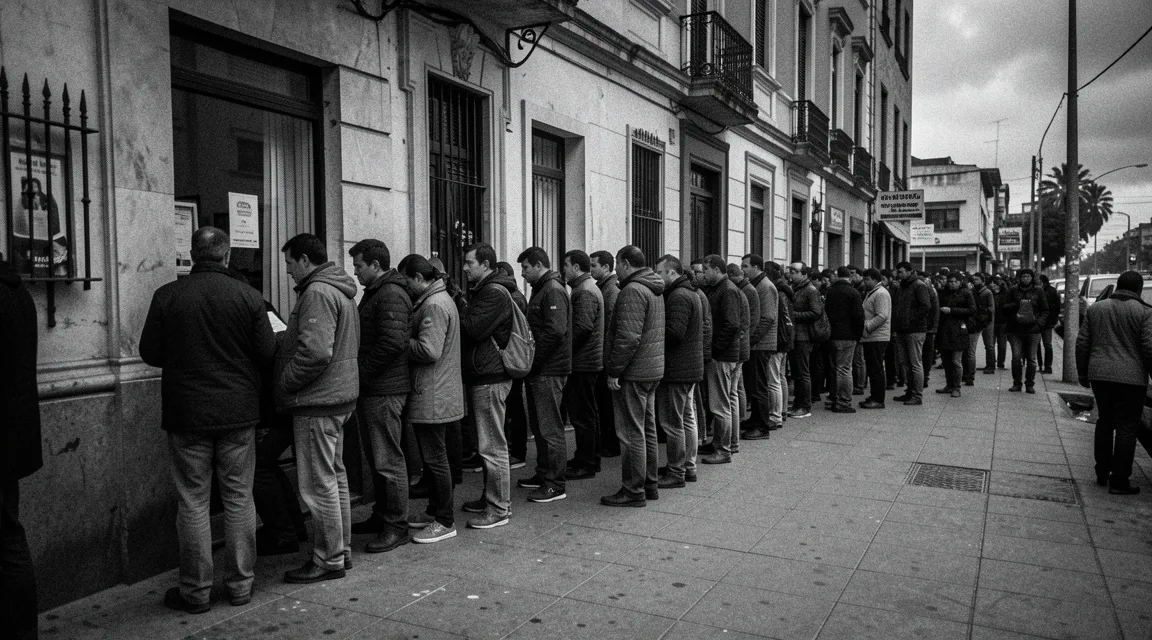 Fila en banco tradicional