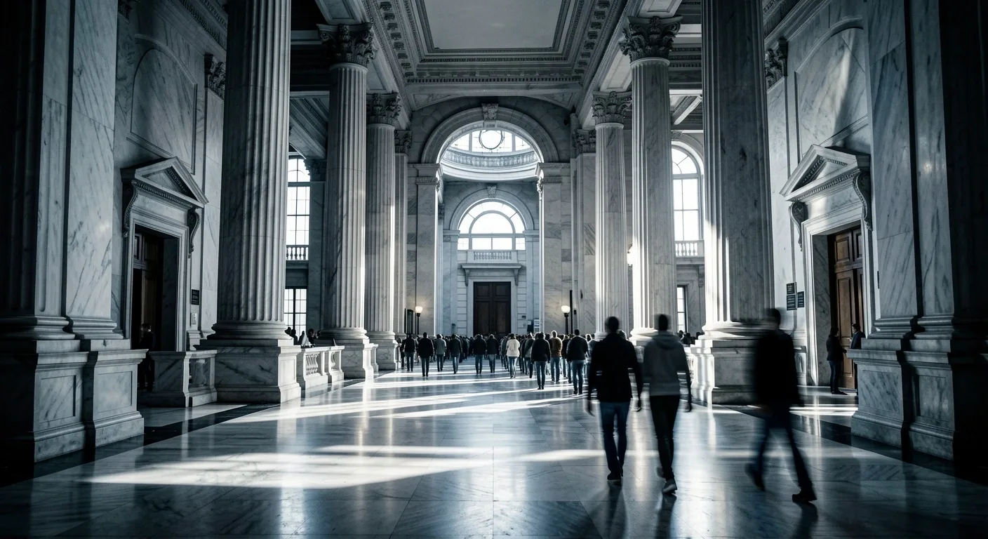 Interior de banca tradicional