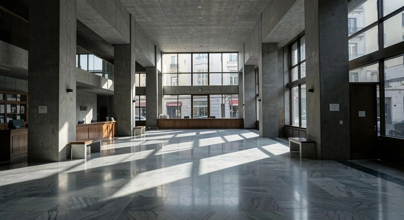 Interior de banca tradicional en Argentina